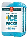 Ice Pack for Lunch Box - Freezer Packs - Original Cool Pack | Slim & Long-Lasting Ice Packs for Lunch Bags and Cooler Bag (Set of 4)