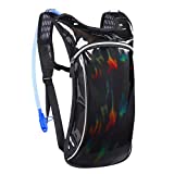 Hydration Pack,Hydration Backpack with 2L Hydration Bladder Lightweight Insulation Water Pack for Festivals, Raves, Hiking, Biking, Climbing, Running and More (Black)