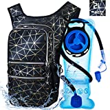 Mothybot Rave Hydration Pack, Insulated Daypack Backpack with 70oz 2L BPA Free Water Bladder, With Large Storage Multi Compartments Keeps Cool For 5 Hours, Great for Festivals, Raves, Hiking, Outdoors