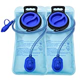 Hydration Bladder, 2 Pack 2 Liter Water Reservoir, Leak Proof Water Bladder Hydration Pack, BPA Free Large Opening Military Water Storage Bladder Bag, for Cycling Hikin