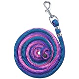 Tough 1 8' Woven Poly Cord Lead, Purple/Turquoise/Hot Pink, 8ft