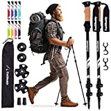 TrailBuddy Trekking Poles - Adjustable Hiking Poles for Backpacking & Camping Gear - Set of 2 Collapsible Walking Sticks, Aluminum with Cork Grip