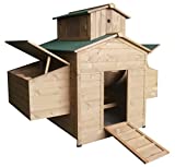 Omitree Deluxe Large Backyard Wood Chicken Coop Hen House 6-10 Chickens with 6 Nesting Box