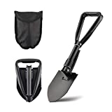 DARTMOOR Mini Folding Shovel High Carbon Steel, Portable Lightweight Outdoor Tactical Survival Foldable Mini Shovel, Entrenching Tool, Camping, Hiking, Digging, Backpacking, Car Emergency