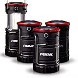 Eveready LED Camping Lantern 360 PRO (4-Pack), Super Bright Tent Lights, Rugged Water Resistant LED Lanterns, 100 Hour Run-time (Batteries Included)
