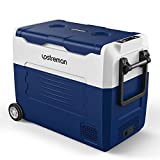 Upstreman C1 55L Portable Car Refrigerator, Electric Cooler and Freezer with Dual Temperature Display, -4℉-68℉,58 Quarts Fridge for camping, RV and Home