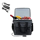 Electric Cooler Bag 25L with AC to DC Converter 12V DC for Vehicle and Home - Collapsible Portable Thermoelectric Cooler Keep Cool/Fresh, Folding Insulation Soft Cooler Bags