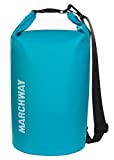 MARCHWAY Floating Waterproof Dry Bag 5L/10L/20L/30L/40L, Roll Top Sack Keeps Gear Dry for Kayaking, Rafting, Boating, Swimming, Camping, Hiking, Beach, Fishing (Teal, 20L)