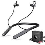 Friencity Wireless Headphones Earbuds for TV Watching w/Bluetooth Transmitter (Optical AUX RCA), Rechargeable Digital Stereo Headset for Seniors, Plug&Play, No Audio Delay, Volume Control