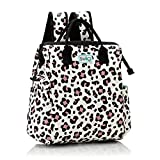 Swig Life Packi Backpack Cooler, Portable, Lightweight, Leak Proof Lining & Waterproof Beach Backpack with Padded Shoulder Straps, Magnetic Snap Pockets & New and Improved Dual Zipper (Luxy Leopard)