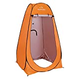 Your Choice Pop Up Camping Shower Tent, Portable Changing Room Camp Shower Toilet Privacy shelter Tents for Outdoor and Indoor, 6.2FT Tall - Color Orange