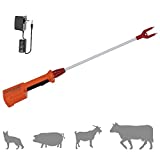 VET.PLUS Rechargeable Livestock Prod for Cow Electric hot Shot Cattle Prod for Cow for Dog Safety Animal prod Hot Shock with Flexible Shaft Handle Unit for Cow Goats hog prod Dog PROD,