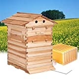 wuyule 7Pcs Auto Beehive Frame Comb Wooden Beehive House, Automatic Honey Flow Hive Beehive Frames Kit, Beehives and Supplies Starter Kit for Beekeepers