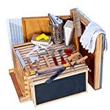 MayBee Beehive Starter Kit 10-Frame Beehive Kit Wax Coated Bee Hives and Supplies Wax Coated Bee Hives and Supplies Starter Kit Including Beekeepig Tools (10 Frame)