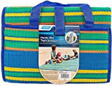 Camco Handy Mat with Strap, Perfect for Picnics, Beaches, RV and Outings, Weather-Proof Resistant (Blue/Green - 60' x 78') - 42805