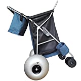 CRESTWALKER Heavy Duty Foldable Beach Cart with Big 13' Balloon Wheels for Sand, Folding Buggy with Large Polyurethane Tires