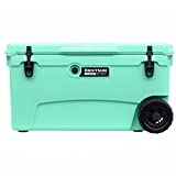 Driftsun 70-Quart Wheeled Ice Chest, Heavy Duty, High Performance Roto-Molded Commercial Grade Insulated Rolling Cooler, Seafoam Grey