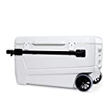 Igloo 110 Qt Glide Pro Portable Large Ice Chest Wheeled Cooler, White