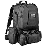 CVLIFE Tactical Backpack Military Army Rucksack 60L Large Assault Pack Detachable Molle Bag