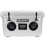 Seismic Audio - SC48WS-White - 48 Quart White Hard Cooler Box with Built-in Bluetooth Speakers