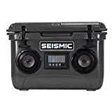 Seismic Audio - SC37WS-Grey - 37 Quart Grey Hard Cooler Box with Built-in Bluetooth Speakers