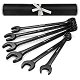 DURATECH Jumbo Combination Wrench Set , SAE, 6-piece, 1-3/8'' to 2'', Chrome Vanadium Steel, Black Electrophoretic Coating, with Pouch