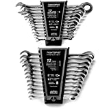 JAEGER 24pc IN/MM TIGHTSPOT Ratcheting Wrench Set - MASTER SET Including Inch & Metric With Quick Access Wrench Organizer - Our standard in combination wrench sets from gear to tip