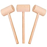 Wooden Crab Mallet, Crab Mallet for Lobster, Crab and Other Shellfish, 3Pcs