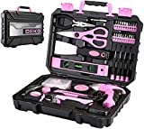DEKOPRO Pink Tool Set for women,Lady's Home Repairing Tool Kit