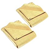 2 pack - Welding Blanket 4x6 Fiberglass. Cover, Retardant | Fireproof. Thermal resistant insulation. Brass grommets for easy Hanging and Protection
