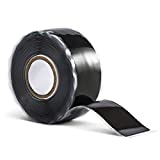 Rescue Tape, 1'x10' Black Self-Fusing Silicone Tape, Heavy Duty and Leak Proof Rubber Hose Tape, Pipe Repair Tape for Water Leaks, (0.5mm in Thickness)