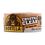 Gorilla Crystal Clear Repair Duct Tape, 1.88” x 18 yd, Clear, (Pack of 1)
