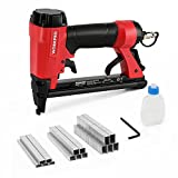 WORKPRO Pneumatic 20 Gauge Staple Gun, T50 Upholstery Stapler with 1260pcs Staples 1/4”to 5/8”, Rear Exhaust, for Carpentry, Woodworking and DIY Projects