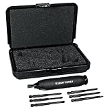 Klein Tools 57032 Screwdriver Set, Torque Screwdriver Kit with Phillips, Slotted, Square Bits, 1/4-Inch Nut Driver, Case Included, 6-Piece