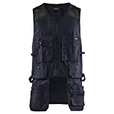 Blaklader Men's Ripstop Kangaroo Mesh Work Vest with Utility Pockets, Navy Blue, XX-Large