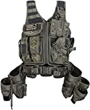 Spec Ops Tool Gear Customizable SF-18 Charlie Tactical Vest Tool Belt with Large Pouches, Weight Dispersal Work Vest, Up to 43” Waist (Digital Camo)