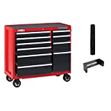 CRAFTSMAN Tool Cabinet with Drawer Liner Roll & Magnetic Towel Holder, 41-Inch, Rolling, 10 Drawer, Red (CMST82772RB)
