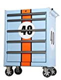 TANKSTORM 5-Drawers Rolling Tool Storage, High Capacity with Wheels and Locking System, Removable Toolbox Organizer with Sliding Drawers,Home and Auto repair(Gulf Oil)