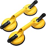 FCHO Glass Suction Cups Heavy Duty Aluminum Vacuum Plate Handle Glass Holder Hooks to Lift Large Glass/Tile Suction Cup Lifter/Moving Glass/Pad for Lifting/ Dent Puller (2 Pack)