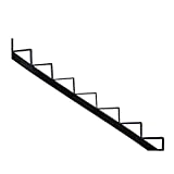 MTB Steel Stair Step Riser - 7 Step for Deck Height 57 inches (2 Pack) Stair Stringer Step Stringer