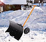 Snow Shovel,Snow Shovel with Wheels Heavy Duty,Rolling Adjustable Snow Pusher,Dual-Sided Pusher Snow Shovel,Snow Push Shovels,Snow Pusher,Snow Removal,Snow Shovels,PRO Snow Pusher Snow Shovel Tool