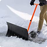 Snow Shovel with Wheels,Wheeled Snow Shovel,Rolling Snow Shovel,Snow Pusher, Hand Push Snow Shovel with Wheels,Snow Pusher,Snow Cleaning Snow Shovel 42in Height Handle,30x20in Work Area