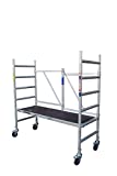 Scaffold Tower | Rolling Tower | Aluminum | 9'8' Working Height | 500 lbs Load | Multipurpose