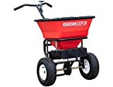 Buyers Products Walk Behind Push Snow Rock Salt Spreader 3039632R Grounds Keeper, 100 Pound Capacity, Red