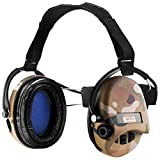 Sordin Supreme PRO X - Electronic Safety Earmuff for Shooting with Neckband and Gel Seals - Hearing Protection with Camo Cups - SNR: 25db
