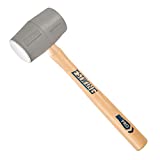 Estwing Deadhead Rubber Mallet - 18 oz No-Mar Hammer with Bounce Resistant Head & Hickory Wood Handle - DH-18N , Gray