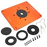 O'SKOOL Precision Aluminum Router Table Insert Plate, Router Templates With Pre-Drilled Adapt to Multiple Routers of Different Models