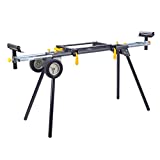 Deluxe Heavy Duty Rolling Miter Saw Stand with 8 in Wheels 330 Lbs Load Capacity Black and Grey Single Pack WK-MS029E-2