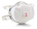 3M Disposable Particulate Cup Respirator 8293 P100 with Cool Flow Exhalation Valve, Adjustable Buckle Straps and Noseclip, Face Seal, Individually Packaged