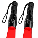 Military Red Light Flashlight Single Mode Tactical red Torch for Night Hunting Astronomy Aviation Observation, 2 Pack